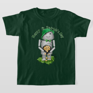 St Patrick's Day Robo-x9 With Pot of Gold T-Shirt
