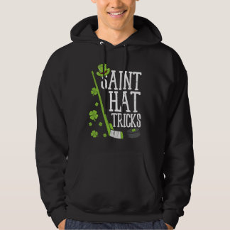 St Patricks Day Saint Hat Tricks Hockey Shamrock K Hoodie