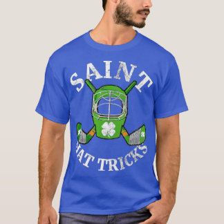 St Patricks Day Saint Hat Tricks Hockey Shamrock K T-Shirt