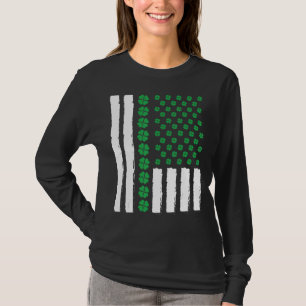 St Patrick's Day Saint Irish Flag With Shamrocks S T-Shirt