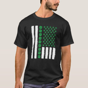 St Patrick's Day Saint Irish Flag With Shamrocks S T-Shirt