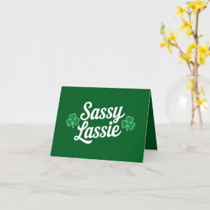 St Patricks Day Sassy Lassie Funny Irish  Card