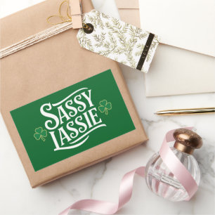 St Patricks Day Sassy Lassie Funny Irish Girl Sticker