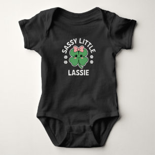 St Patricks Day Sassy Little Lassie Kids Girl Baby Bodysuit
