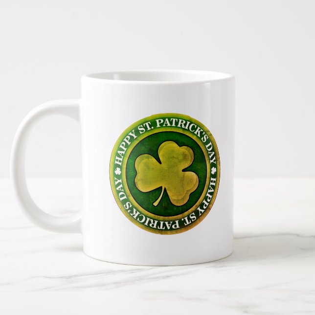 St Patrick's Day Seal Large Coffee Mug (Left)
