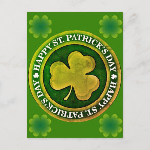 St Patrick's Day Seal Postcard
