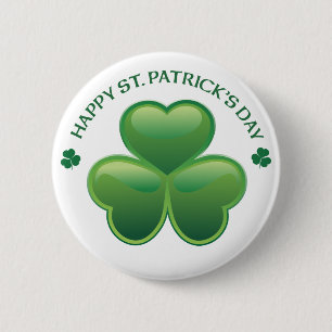 St Patricks Day Shamrock 2 Inch Round Button