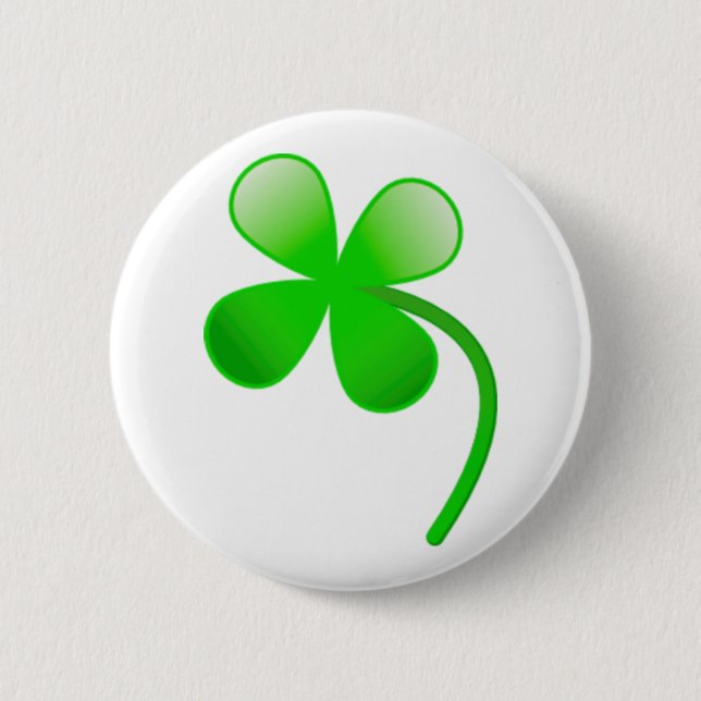 St. Patrick's Day Shamrock 2 Inch Round Button (Front)