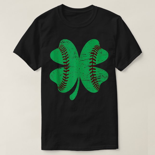 St Patricks Day Shamrock Baseball Boys Saint Paddy T-Shirt (Design Front)