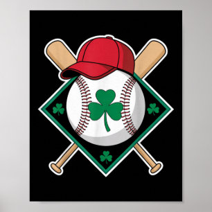 St Patricks Day Shamrock Baseball Irish For Kids B Poster