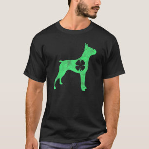 St Patricks Day Shamrock Boxer Dog Irish Green Men T-Shirt