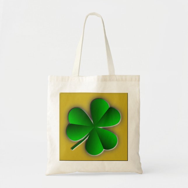 St Patricks Day Shamrock Budget Tote Bag (Front)