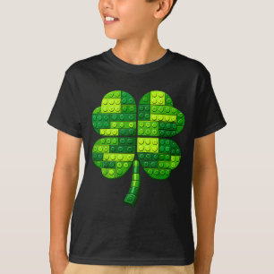 St patricks day shamrock building blocks bricks T-Shirt