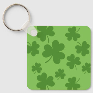St Patrick's Day Shamrock Clover Pattern Keychain