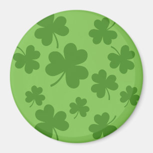 St Patrick's Day Shamrock Clover Pattern Magnet