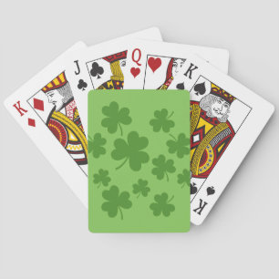 St Patrick's Day Shamrock Clover Pattern Playing Cards