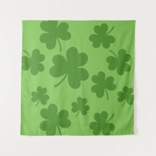 St Patrick's Day Shamrock Clover Pattern Tapestry