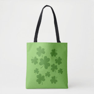 St Patrick's Day Shamrock Clover Pattern Tote Bag