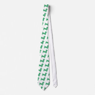 St Patricks Day Shamrock Doxie Tie