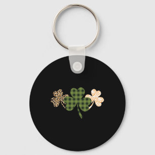 St Patricks Day Shamrock Green Irish St Patrick Lu Keychain