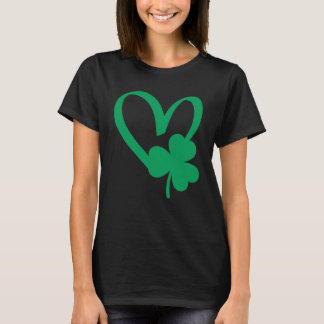 St Patrick's Day Shamrock Heart T-Shirt