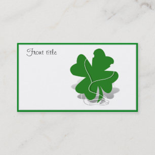 St. Patrick's Day  Shamrock - iRish Clover Business Card