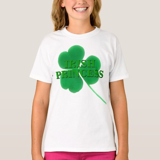St. Patrick's Day Shamrock | Irish Princess T-Shirt (Front)