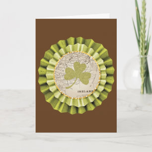 St. Patrick's Day Shamrock Leaf Greeting Card
