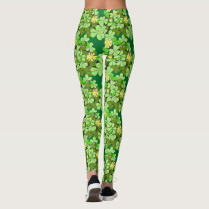 St Patricks Day Shamrock Leggings