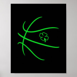 St Patricks Day Shamrock Lucky Sketll Irish Boys M Poster