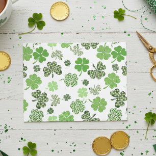 St. Patrick's Day Shamrock  Minimalistic Simple Postcard