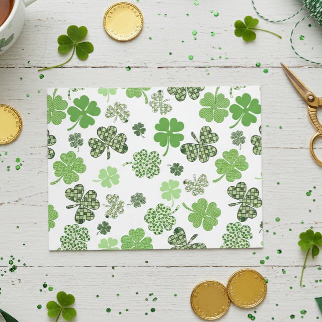 St. Patrick's Day Shamrock  Minimalistic Simple Postcard (Creator Uploaded)