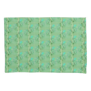 St. Patrick's Day Shamrock Misty Green Pillowcase