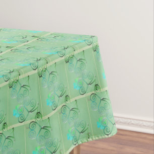 St. Patrick's Day Shamrock Misty Green Tablecloth