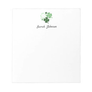 St. Patrick's Day Shamrock Personalized Notepad