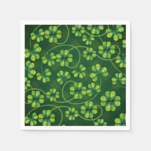 St. Patrick's Day Shamrock Plaid Napkin
