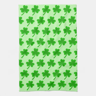 St. Patrick's Day Shamrock Pot of Gold Celtic Knot Kitchen Towel