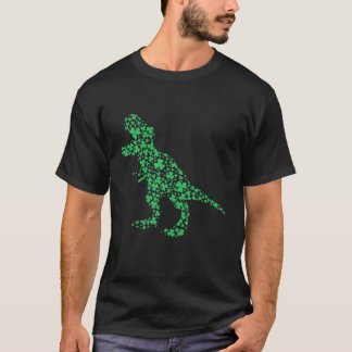 St. Patrick's Day Shamrock T Rex Tyrannosaurus Din T-Shirt
