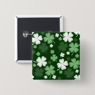 St. Patrick's Day Shamrocks 2 Inch Square Button