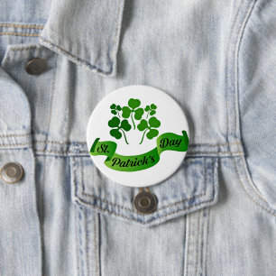 St. Patrick's Day shamrocks 3 Inch Round Button