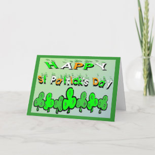 St Patrick's Day Shamrocks Card