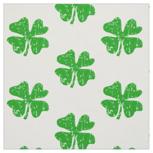 St Patricks Day shamrocks fabric   DIY textile