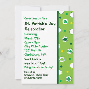 St. Patrick's Day Shamrocks Invitation