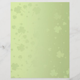 St. Patrick's Day Shamrocks Pattern - Letterhead