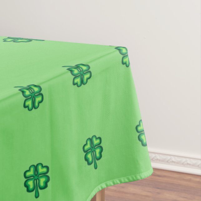 St Patricks Day shamrocks Tablecloth (In Situ)