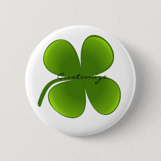 St Patrick's Day Shamrocks Thunder_Cove 2 Inch Round Button (Front)