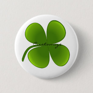 St Patrick's Day Shamrocks Thunder_Cove 2 Inch Round Button