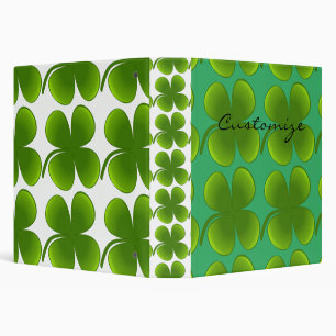 St Patrick's Day Shamrocks Thunder_Cove Binder
