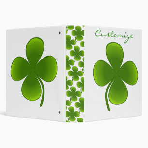 St Patrick's Day Shamrocks Thunder_Cove Binder