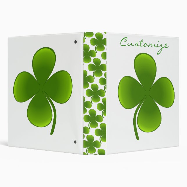 St Patrick's Day Shamrocks Thunder_Cove Binder (Background)